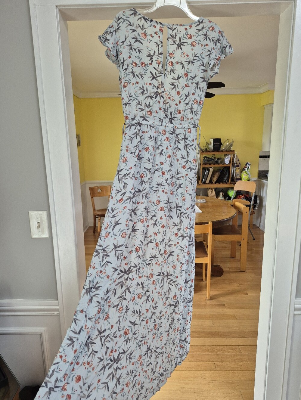 American Eagle OutfittersSage Green Romper with Coral Accents - Picture 5 of 5